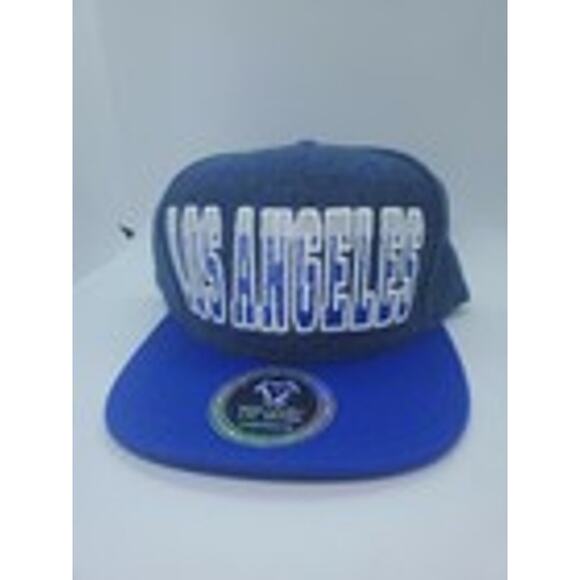 Los Angeles Hat Top Level Snapback Blue/white 100% Cotton - Picture 1 of 2